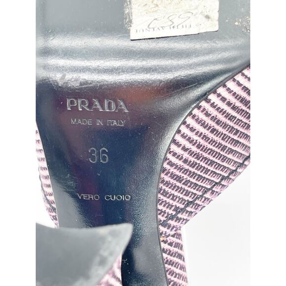 Cloth mules Prada Multicolour size 36 IT in Cloth - 66977745 Prada Fall 2004 Pink Black Animal Print Crystal Brooch Mule Heeled Sandals IT 36